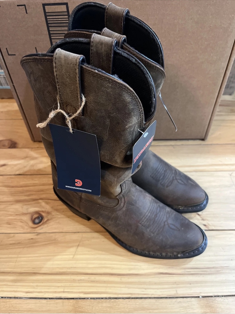 Durango 11” slouch Western Boots tan Size 7.5
